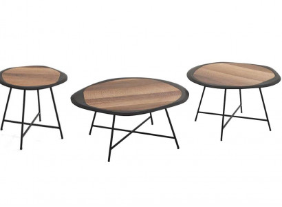 Couchtische Beistelltische Runder Tische Schwarz Italienische Stil 